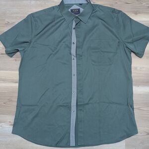 Men's Green Casual Button Down Shirt